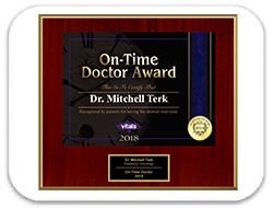 Awarded On-Time Physician Award - 2018 - Mitchel Terk, MD